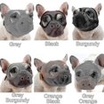 thumbnail image 2 of Bozales para perros de hocico corto, bozal para bulldog ajustable, bozal para perros de malla transpirable para masticar, naranja y negro M, 2 of 5