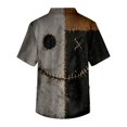 thumbnail image 6 of Men's Halloween T-Shirts V-Neck Horror Rag Patch V Neck Tees Fashion Loose Fit Nursing Work T Shirt with Pockets Dark Gray 3XL, 6 of 6