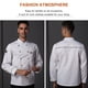 thumbnail image 2 of Billuyoard Chaqueta de Chef Unisex-Adulto de manga larga telas mejoradas transpirable absorbente de sudor uniforme de cocina antiincrustante para Herramientas y accesorios para hornear Blanco 3XL Billuyoard HA012106-05, 2 of 6