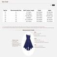 thumbnail image 7 of Miutii Kids Girls Sleeveless Chiffon Junior Bridesmaid Dresses Shiny Sequins Asymmetrical Hem Evening Navy Blue 14, 7 of 7