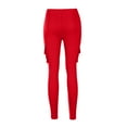 thumbnail image 4 of pstuiky Cargo Pants Women Stretch Trousers Cargo Pantsr Activewear Baggy Trousers Tracksuit Jog Pants Sports Workout Gym Yoga Sweatpants Multi Pocket Leisure Red XXXXL, 4 of 5