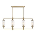thumbnail image 3 of Holton 6-Light Linear Chandelier in Warm Brass, 3 of 7