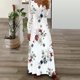 thumbnail image 1 of ICHUANYI Clearance Women Casual V-Neck Long Sleeve Waist Buttons Printing Loose Dress(Navy, XL) ICHUANYI WER2023080914013, 1 of 6