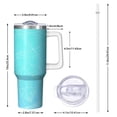 thumbnail image 2 of 40oz Tumbler with Handle and Straw, Vacuum Insulated Stainless Steel Travel Mug, Fits Car Cup Holder, Ice Crystal Print, 2 of 6