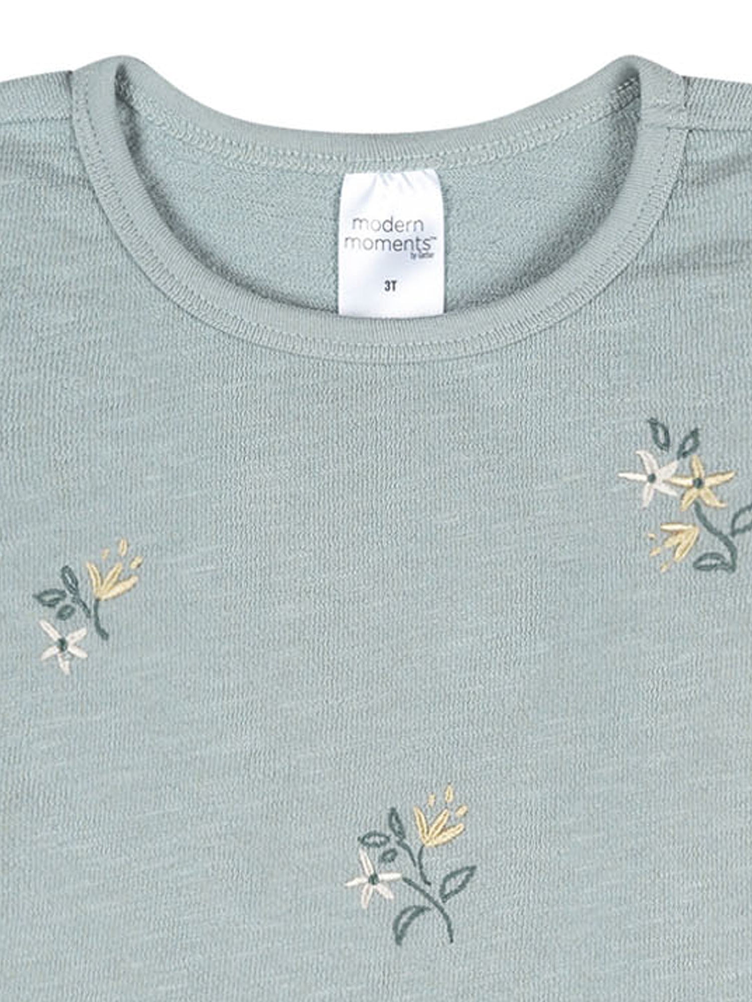 Modern Moments by Gerber Toddler Girl Organic Header Ruffle Puff Sleeve Top, Sizes Months - 5T