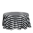 thumbnail image 5 of Efavormart 120" Black & White Stripe Satin Round Tablecloth Seamless Tablecloths For Wedding Party Event Decoration, 5 of 8