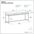 thumbnail image 7 of Simpli Home Banting SOLID HARDWOOD Industrial 72 inch Wide Desk in Walnut Brown, 7 of 7