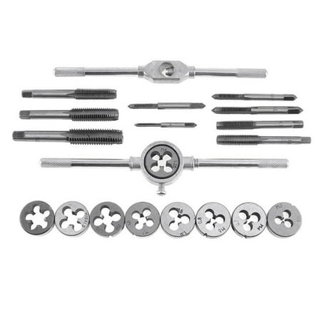 

Tap and Die Set 20Pcs Tap Wrench Threading Tools Metric/ Hand Tapping Tools for Screw Thread Tap Die Tap