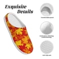 thumbnail image 5 of Wukai Vintage maple leaves autumn Print Women's Indoor Bedroom Slipper Slip On Shoes, Unisex House Shoes with Anti-Skid Sole for Men, Gift for Women Men-39/40, 5 of 7