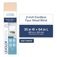 thumbnail image 2 of LEVOLOR BASICS 2" Cordless Faux Wood Blinds, White, 35" Width x 64" Length, 2 of 10