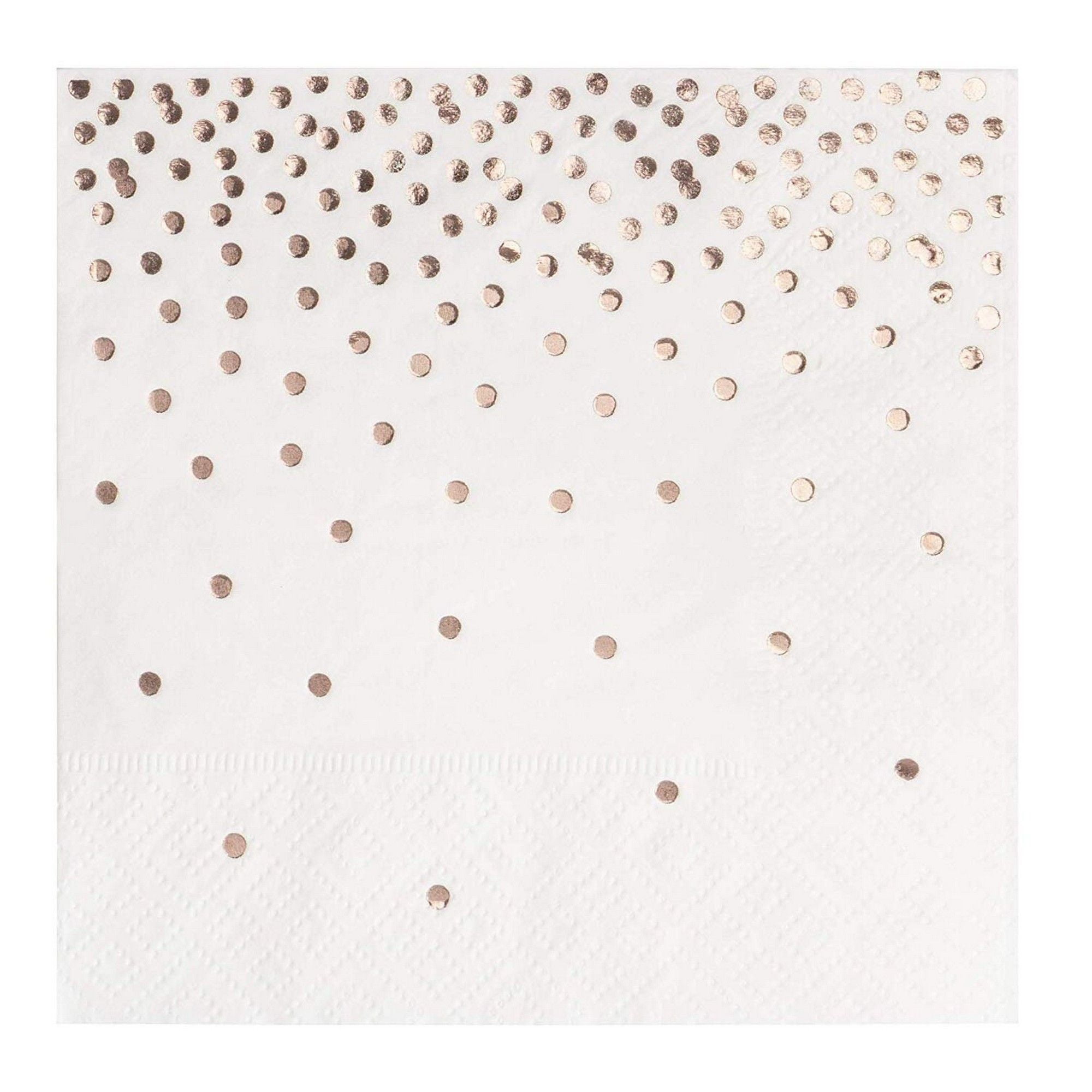 100 ct Rose Gold Foil Paper Cocktail Napkins for Birthday Wedding Party Table Decorations, 5 in ...