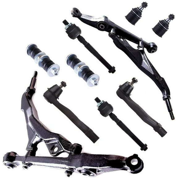 CCIYU Inner Tie Rod Ends Lower Ball Joints Lower Control Arms Outer Tie Rod Ends Front Sway Bar End Links Outer Tie Rod Ends Compatible fit for 1992-1995 for Honda Civic 10pcs Suspension Kit