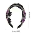 thumbnail image 4 of Unique Bargains 1 Pc Fashion Wide-side Headband 6.3"x4.92" Purple, 4 of 6