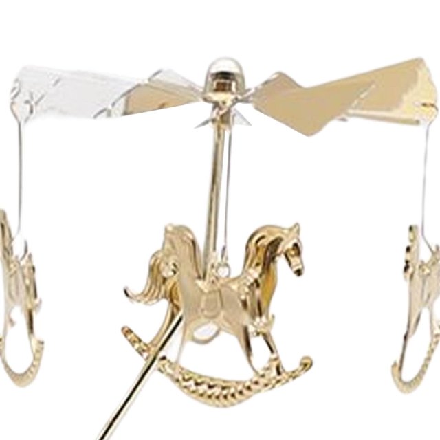 ziyahi Rotating Candlestick Metal Rotating Tea Light Candle Holder for Fireplace Horse