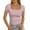 Pink, variant on Ovticza Tshirts Shirts for Women Double Lined Going Out Crop Tops 2025 Spring Summer Workout Y2k Clothes Beach Fashion Black S