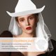 thumbnail image 4 of Raindrops Sombrero De Novia Con Velo Y Detalles De Para Eventos Nupciales Y Fiestas, 4 of 7