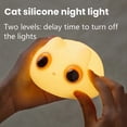thumbnail image 3 of Orange Eyes Cat Silicone Night Light Desk Bedside Sleep Night Lamp, 3 of 4