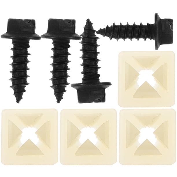 1 Juego de tornillos para marco para matrícula, Clips, sujetadores para matrícula, accesorios de montaje de matrícula