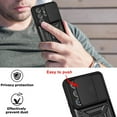 thumbnail image 4 of for Samsung Galaxy S21 Ultra Case, Slide Camera Lens Cover with Ring Kickstand Hybrid Armor Hard Luxury Phone Case for Galaxy S21 Ultra 5G for Women Men (Navy Blue, for Samsung S21 Ultra), 4 of 17
