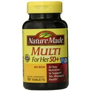 Nature Made Multi for Her 50+ Vitamin/Mineral Tablets 90 ea (Pack of 6)