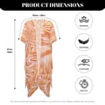 thumbnail image 6 of HELLHERO Tropical Vacation Swirl Abstract Kimono Cover-Up - Lightweight Breathable Loose Fit Bathing Suit Cover Up for Beach & Pool, 6 of 6