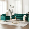thumbnail image 2 of Dinosisco Accent Armchair for Living Room, Modern Upholstered Club Chair in Green Velvet, 2 of 6