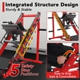 thumbnail image 5 of 2-in-1 Leg Press & Hack Squat Machine – 440LBS Capacity, Linear Bearings, Calf Block, Weight Storage, Professional Strength Trainer for Home Gym – Black and Red, Model HM1905, 5 of 7