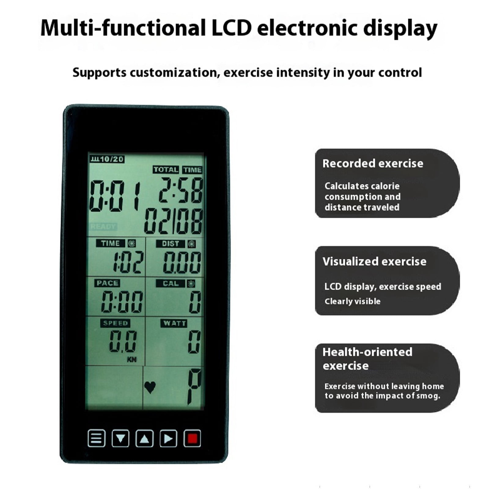 Heart Rate Monitor Exercise Bike Computer Speed Distance Calorie Trackers For Indoor Cycling Bike And Gym Equipment