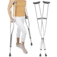 thumbnail image 1 of Muletas Vive para adultos - Par de muletas de aluminio ajustables y ligeras - Accesorios adaptables a diferentes alturas - 3 tamaños para jóvenes, adultos y personas altas - Soporta hasta 136 kg (adul, 1 of 5