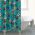 thumbnail image 4 of Baseball Football Pattern Shower Curtain 72"x84" ,Bathroom Decorative Shower Curtains Set with 12 Hooks,Modern Waterproof Washable Shower Curtain, 4 of 6