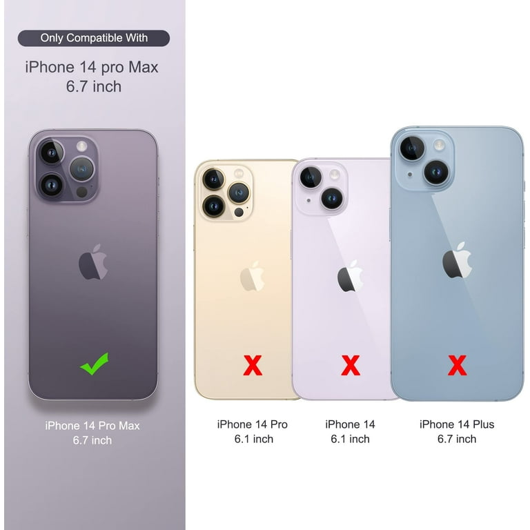 ULAK iPhone 14 Pro Max Case, 3 in 1 Hybrid, Shockproof, 2022