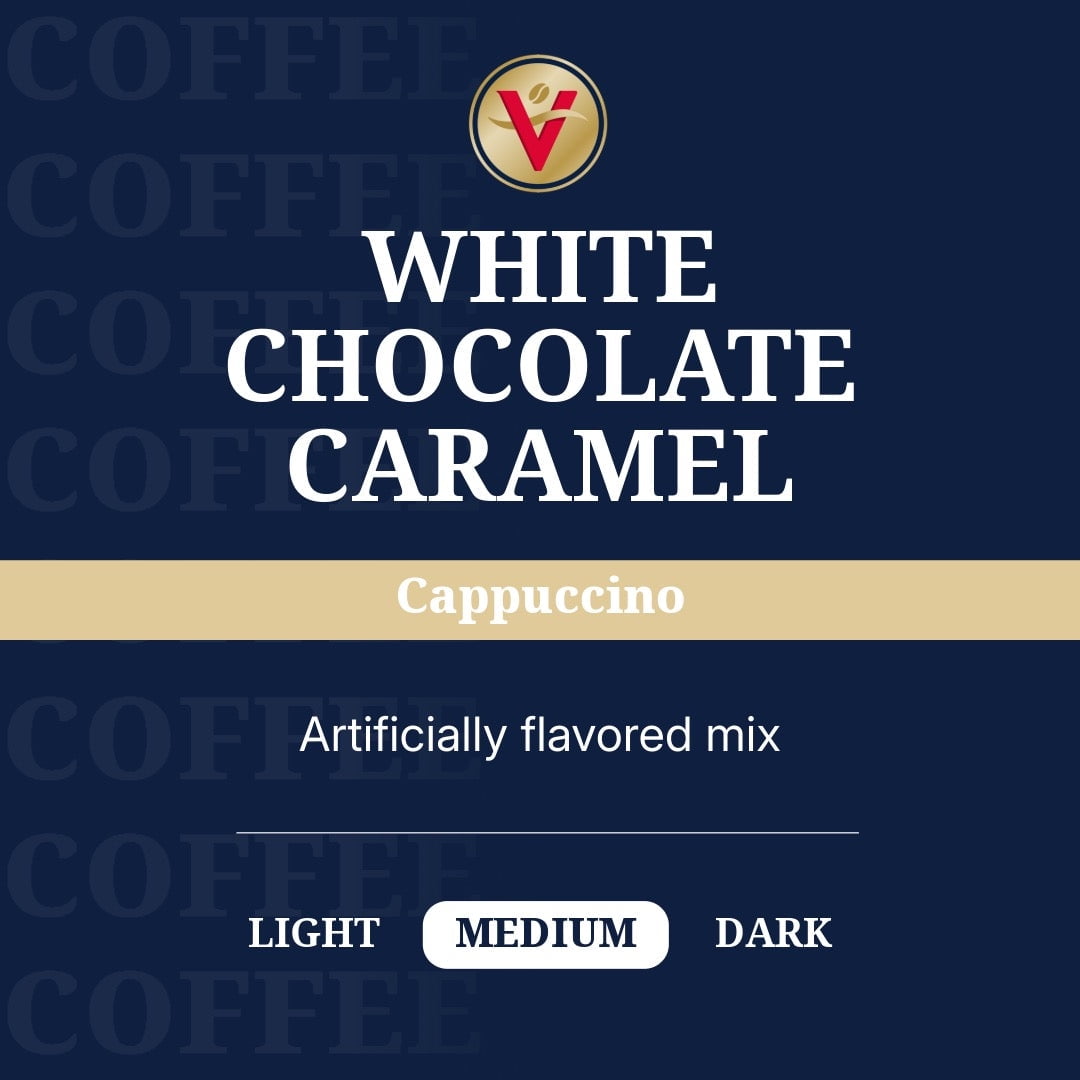Victor Allen's Coffee White Chocolate Caramel Cappuccino 6-12 Count, Single Serve K-Cup Coffee Pods