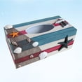 thumbnail image 3 of 1PC Mediterranean Decorative Tissue Box Wooden Crafts Storage Box Home Desktop Decoration (Color Stripe), 3 of 5