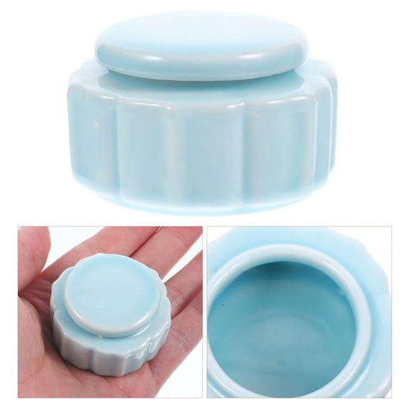 HOMOBABE Mini Ceramic Jar Sky-Blue Small Jars With Lids 1Pack