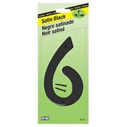 Hy-Ko 4 In. Satin Black Number 6 BK-40/6