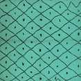 thumbnail image 1 of Ahgly Company Machine Washable Indoor Square Solid Turquoise Blue Modern Area Rugs, 3' Square, 1 of 4