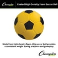thumbnail image 5 of Champion Sports Coated High Density Foam Soccer Ball, Yellow, Black, 4, 5 of 6