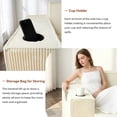 thumbnail image 3 of 133" Cloud Couch, White Boneless Sectional Sofa for Living Room, 6-Seater U-Shaped Sofa, Corduroy Deep Seat with 2 Ottomans and Cup Holders, No Assembly, 3 of 14
