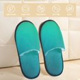thumbnail image 2 of Fotbe Green Turquoise Teal Pantuflas Peludas para Mujer con Estampado, Zapatillas de Peluche, Zapatos de Invierno para Casa, Uso Interior y Exterior-Medium, 2 of 8