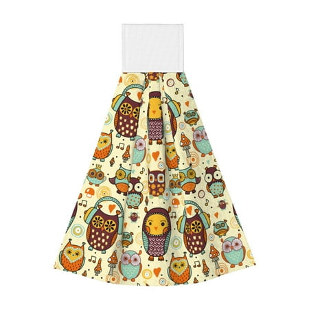 

Coaee Cute Owls for Fast Absorbent Hanging Towels with Velcro for Kitchen Bathroom Laundryroom