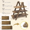 thumbnail image 6 of Wooden Cake Stand Cupcake Tower Food Dessert Display Stands  For Party with Steel Tongs Donut Stand Rustic Table Display Stand for Collectibles Jewelry Showcase Design 4, 6 of 6