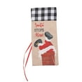 thumbnail image 1 of Cheminée pour Personnes Âgées, Bouteille de Vin Rouge et Sac de Bouteilles de Champagne à Carreaux, 1 of 3