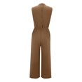thumbnail image 5 of Riforla Women's Summer Solid High Waist Short Sleeve Wide Leg Jumpsuit Casual Loose Fit Pantsuit Casual Jumpsuits for Women Khaki XXL, 5 of 5