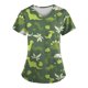 thumbnail image 3 of Uniformes quirúrgicos para mujer, estampado de dibujos animados de dinosaurios, camisetas de enfermería para el cuidado de la salud, cuello en V, microelástico, manga corta, uniforme clínico para muje, 3 of 5