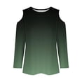 thumbnail image 5 of Chbgutlmr 3/4 Length Sleeve Womens Tops Dressy Casual Cold Shoulder Comfy Loose Fashion Shirts Blouses, 5 of 5