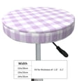 thumbnail image 4 of Lsque Purple Checkboard Round Bar chair cushion covers Velvet Fabric Premium Comfort Protects from Scratches and Stains for 14-17 Inch Chair- 13 inch, 4 of 7