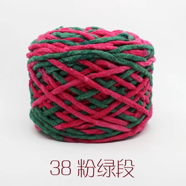 Nvzi Hilo de algodón para ganchillo, hilo fino para tejer a ganchillo, hilo de poliéster suave y duradero para tejer a mano y proyectos de manualidades, hilo, 2 rollos. Rosa + Verde
