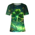 thumbnail image 4 of Rezuofi 2 Pcs Women's St Patrick's Day T-Shirt Lucky Irish Shamrock Paddy's Day Graphic Green Tees Tops, 4 of 4
