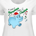 thumbnail image 4 of Inktastic I Want a Hippopotamus for Christmas Hippo in Santa Hat Women's Plus Size T-Shirt, 4 of 5