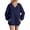 C-Navy290, variant on DHFJKG Sweatshirt For Women Oversized V Neck Long Sleeve Plain Sweatshirt Drop Shoulder Loose Fit Casual Pullover With Pocket Classic Tops